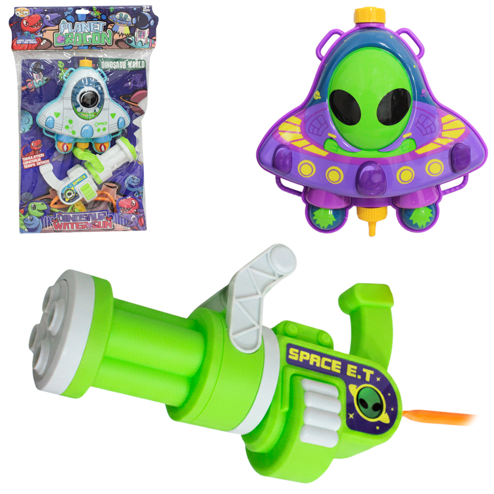 PISTOLA LANCA AGUA COM RESERVATORIO FOGUETE ALIENIGENA / ASTRONAUTA PLANET DRAGON