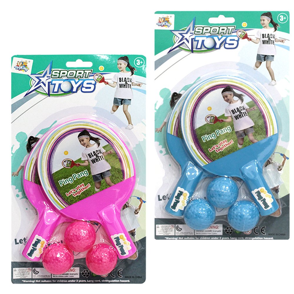 RAQUETE DE PING PONG COM 2 PECAS + 3 BOLINHAS SPORT TOYS