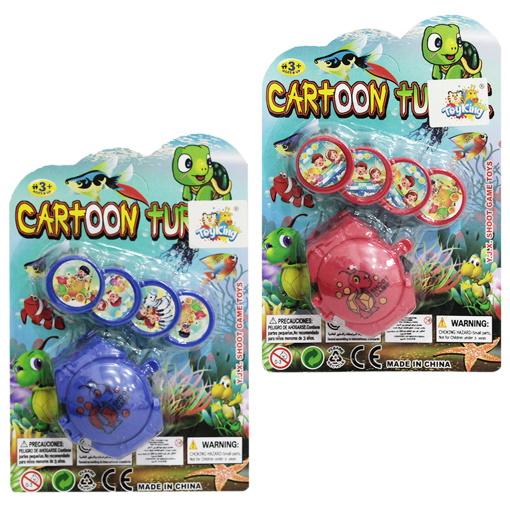 RELOGIO DE PULSO LANCA DISCO COM 4 DISCOS CARTOON TURTLE