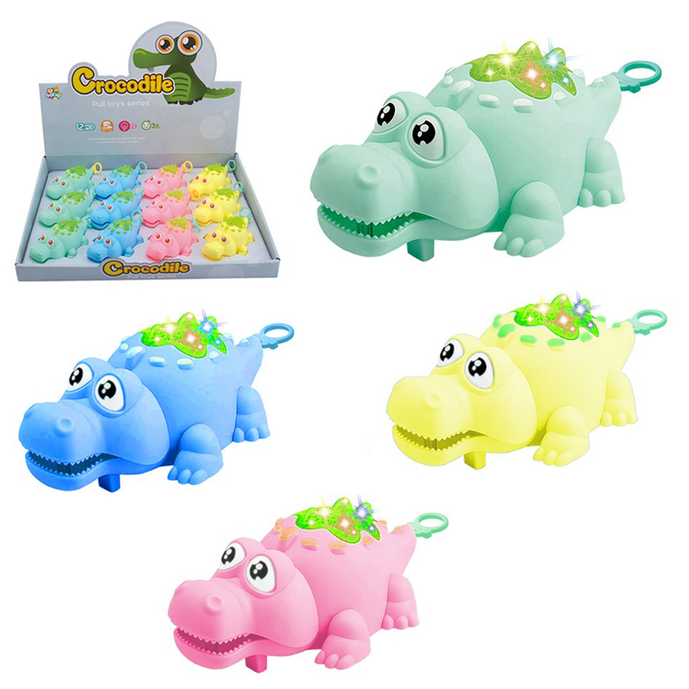 CROCODILO A CORDA COM LUZ CROCODILE 11,5X7X5CM DP PLAY