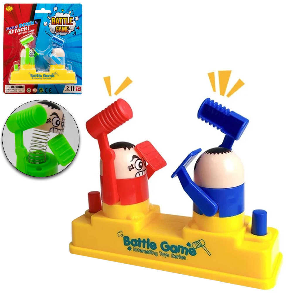 BRINQUEDO JOGO BOXE BATE MARTELO BATTLE GAME 13X9X3,8CM