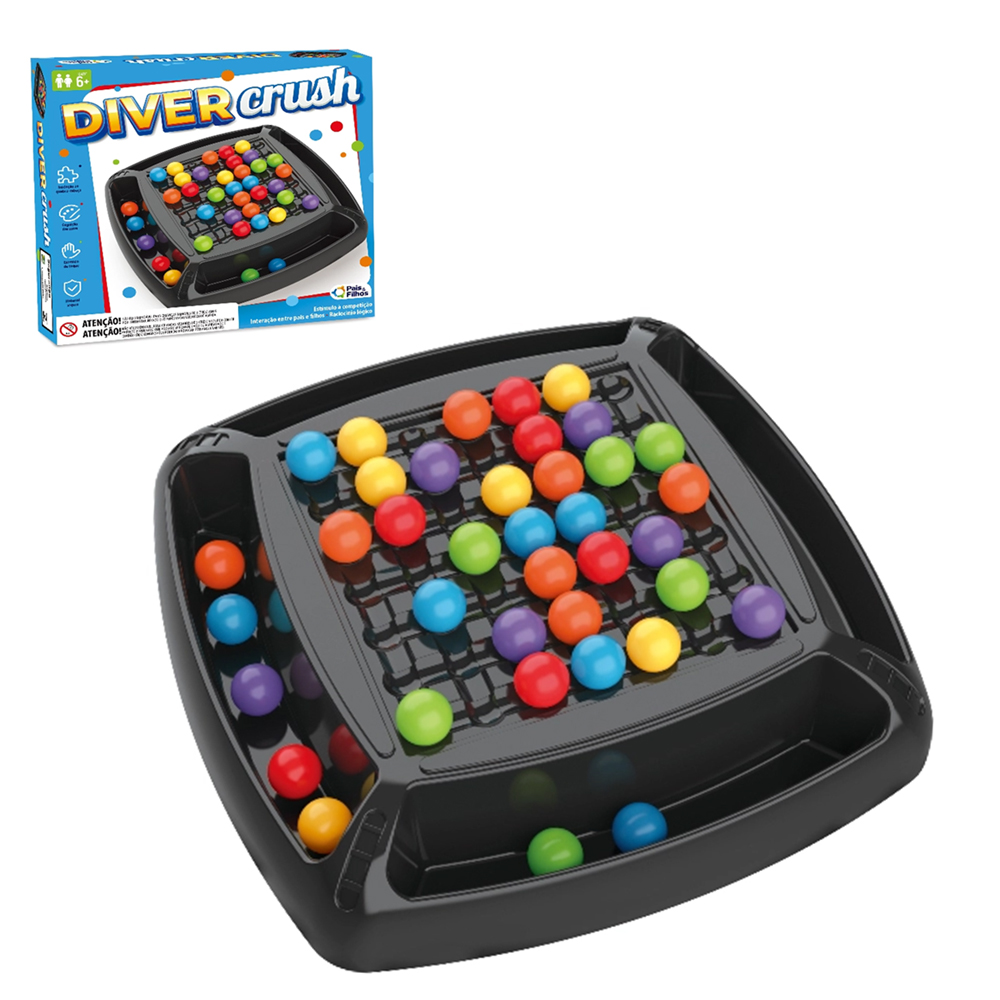 JOGO DIVER CRUSH COM TABULEIRO + 48 BOLINHAS