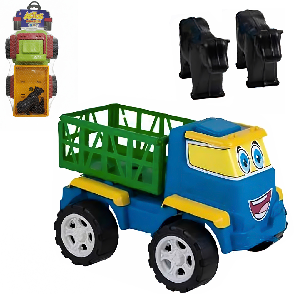 CAMINHAO BOIADEIRO ACTOS RODA LIVRE COM 2 ANIMAIS NA REDE