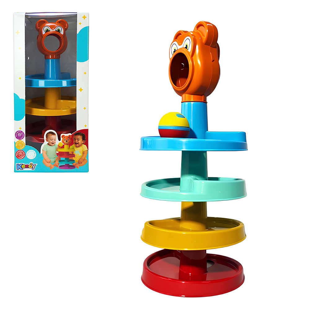 ESCORREGA BALL BABY TORRE DE BOLINHAS ESPIRAL COM 7 PECAS