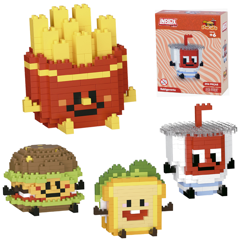 BLOCOS DE MONTAR INBLOX MINI LANCHES TLEG DP PLAY