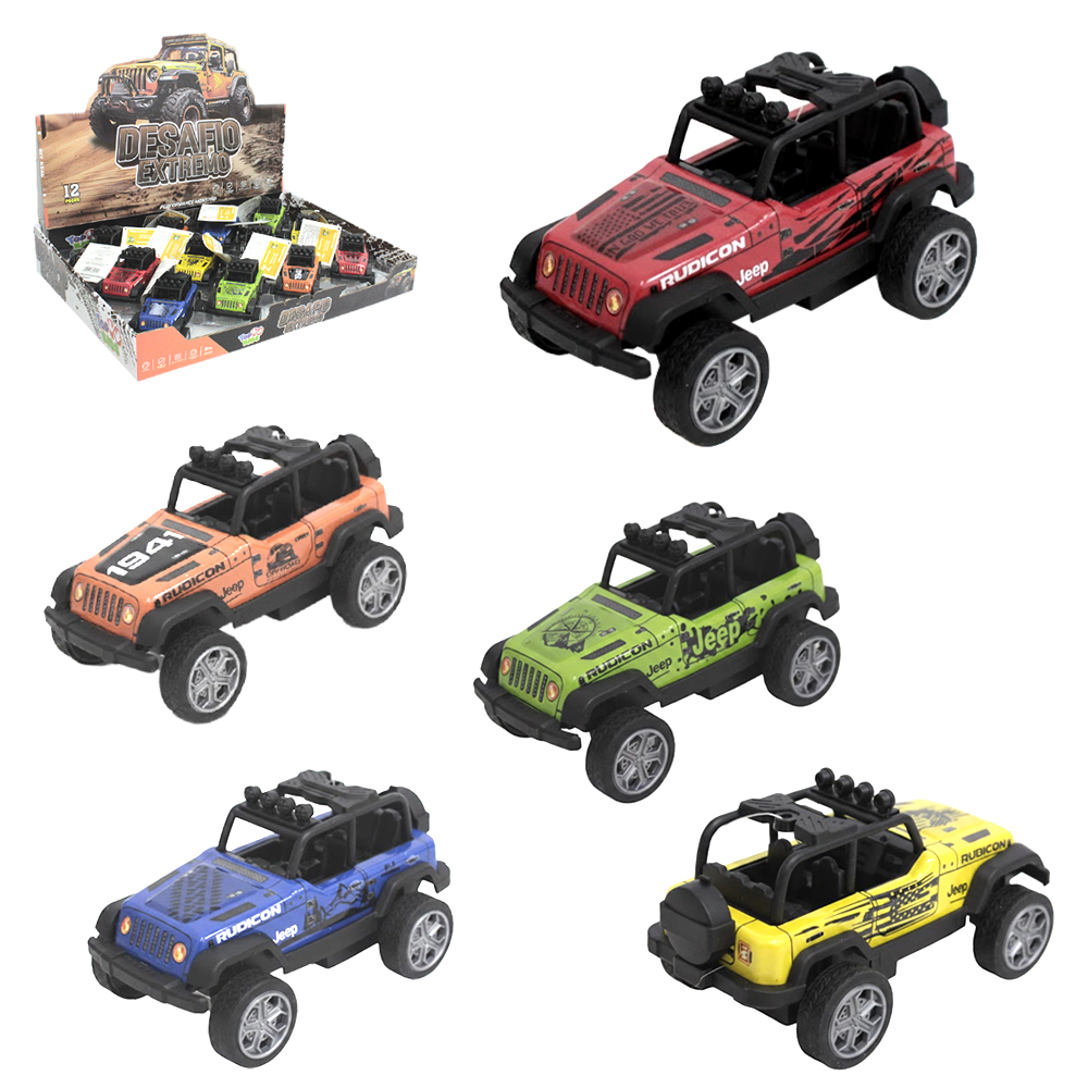 CARRO DE METAL PICK-UP A FRICCAO PULL BACK DESAFIO EXTREMO TOP KIDS DP PLAY