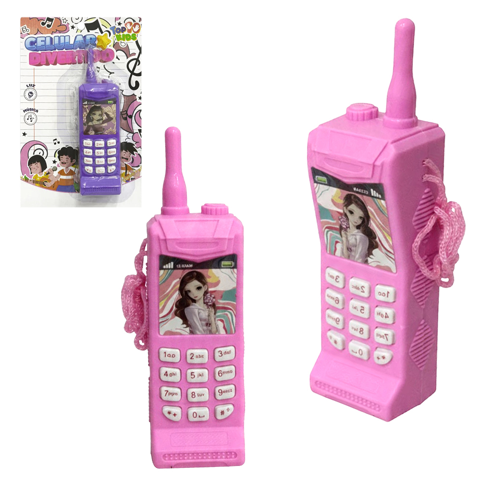 CELULAR DIVERTIDO MUSICAL INFANTIL COM LUZ A PILHA TOP KIDS