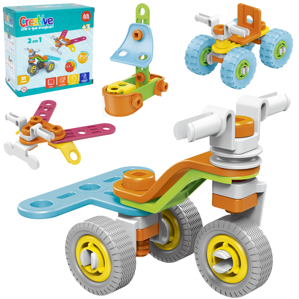 BRINQUEDO MONTA E DESMONTA CREATIVE 2 EM 1