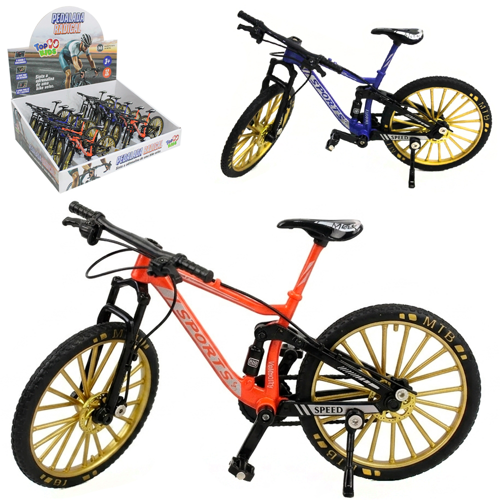 BICICLETA DE METAL PEDALADA RADICAL TOP KIDS 17,5X9,5X7CM DP PLAY