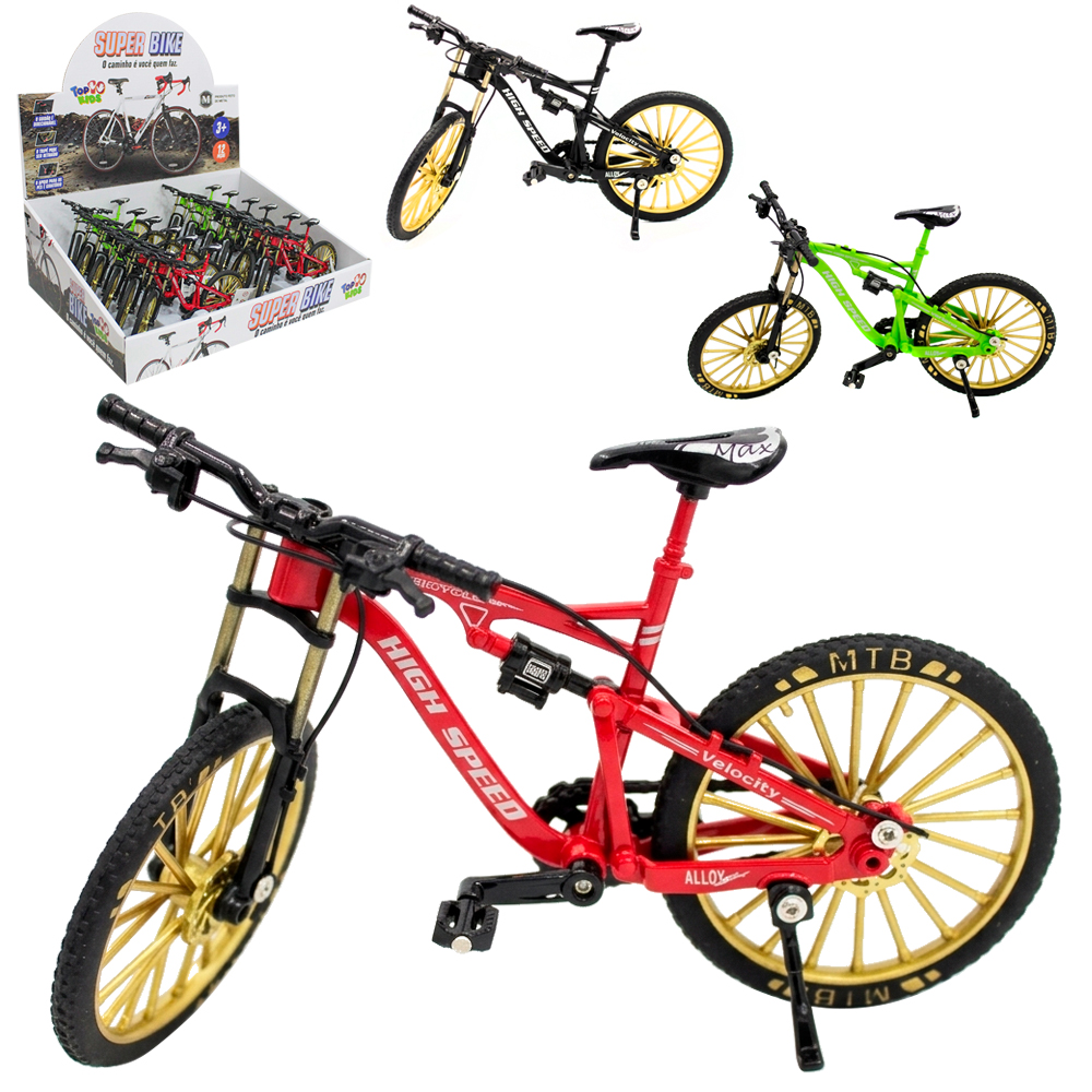 BICICLETA DE METAL SUPER BIKE TOP KIDS 17,5X9,5X7CM DP PLAY