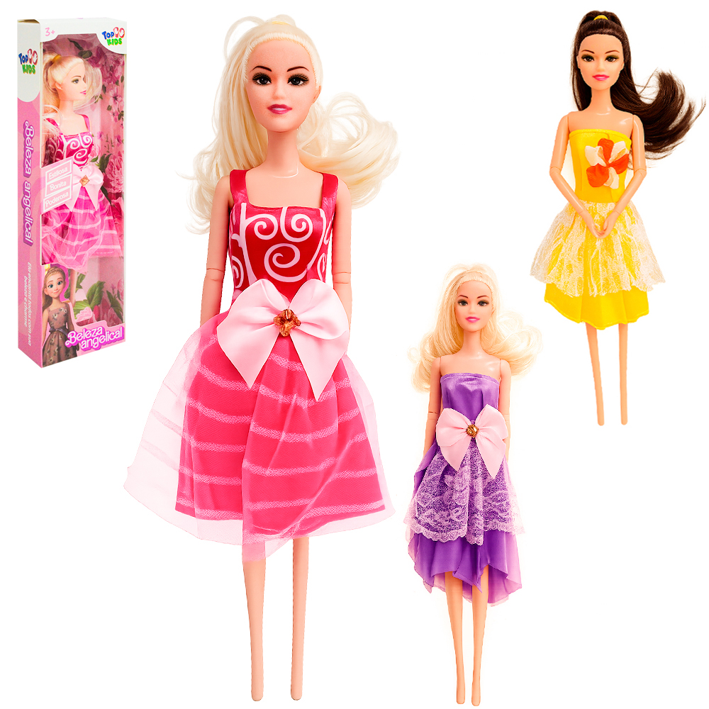 BONECA BELEZA ANGELICAL ARTICULADA COM VESTIDO TOP KIDS