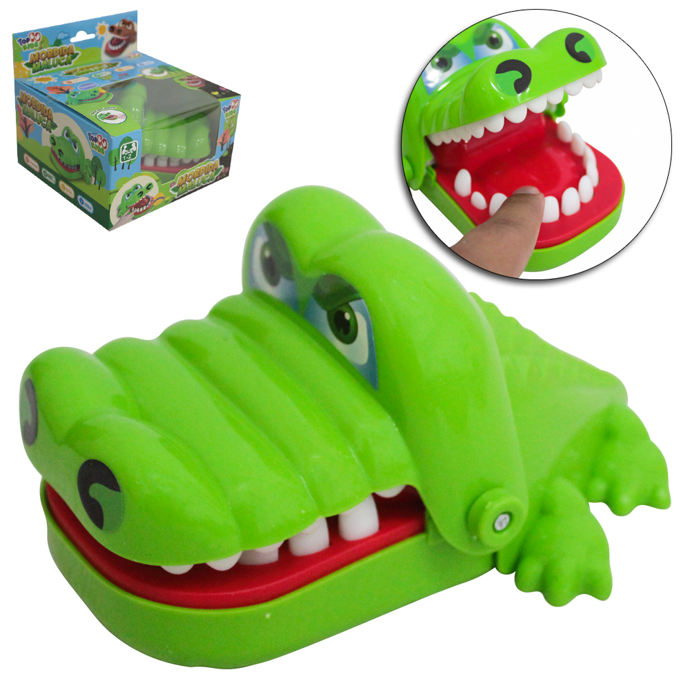 BRINQUEDO MORDIDA MALUCA / MORDE DEDO CROCODILE TOP KIDS 14,5X10X7,5CM