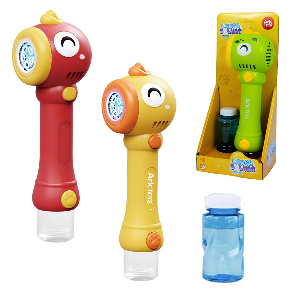 LANCA BOLHA DE SABAO ANIMAL COM LUZ A PILHA