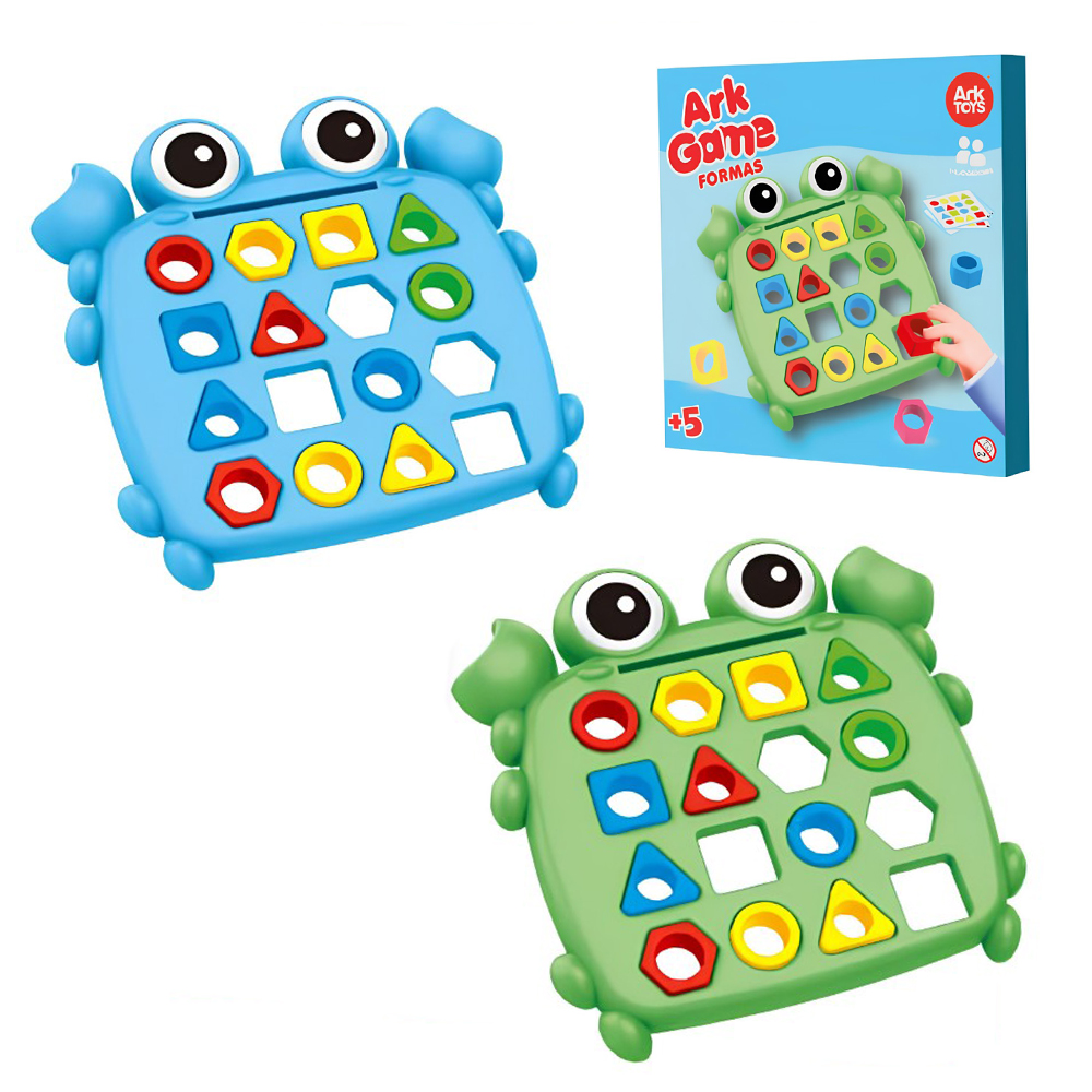 JOGO COM 16 FORMAS GEOMETRICAS + TABULEIRO CARANGUEJO E 30 CARTAS ARK GAME