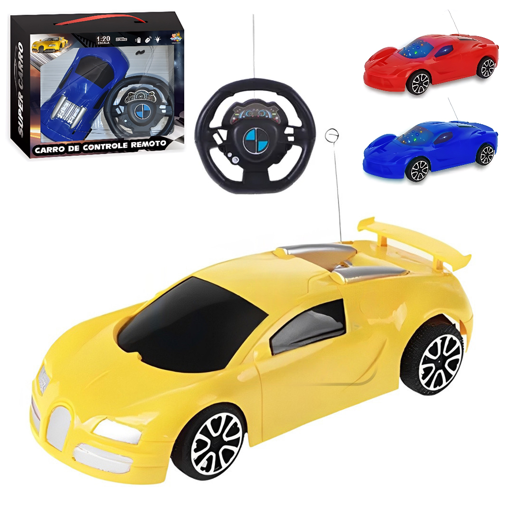 CARRO COM CONTROLE REMOTO SEM FIO SUPER CARRO COM LUZ A PILHA