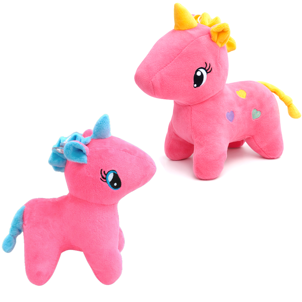 UNICORNIO DE PELUCIA COM VENTOSA 21X19X9CM