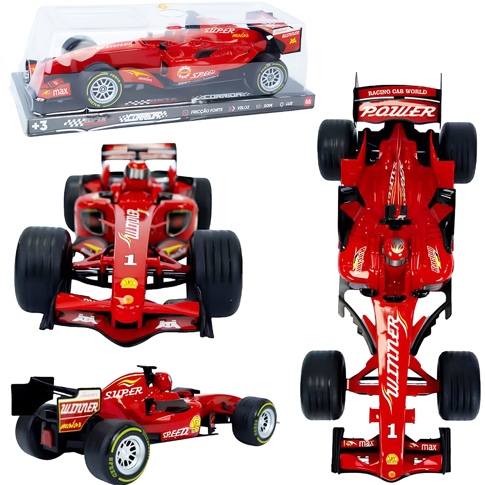 CARRO FORMULA 1 A FRICCAO MAX SPEED CORRIDA COM SOM A BATERIA
