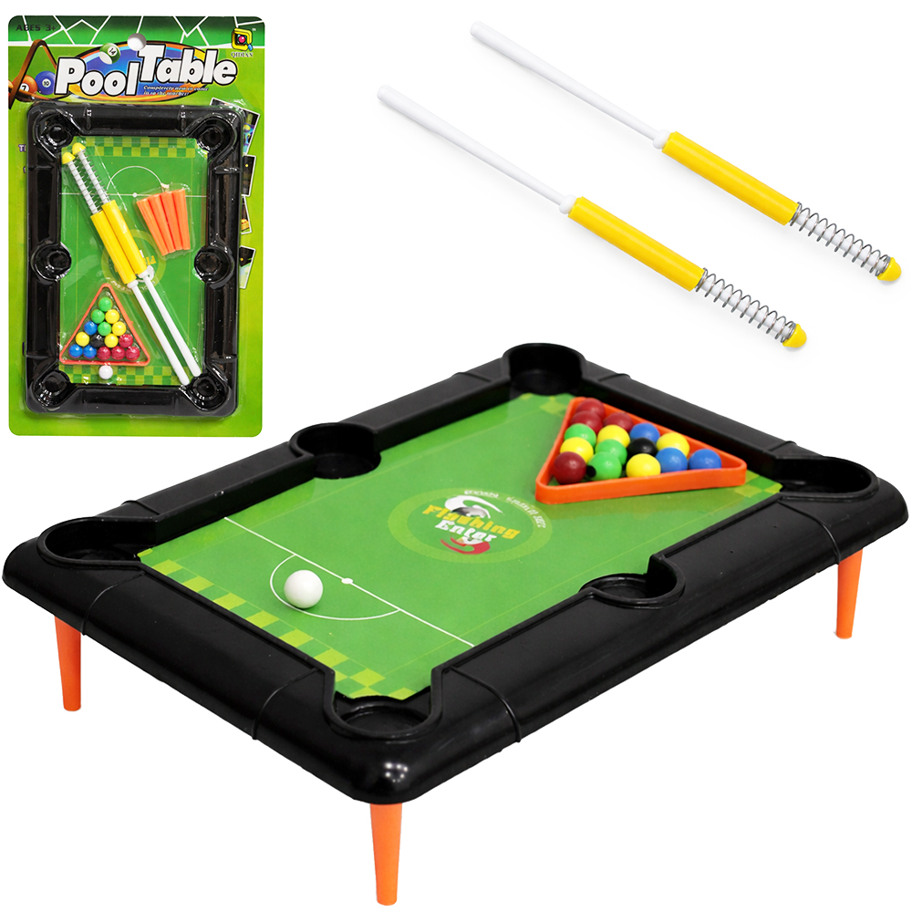 MESA DE SINUCA / BILHAR POOL TABLE COM ACESSORIOS 23 PECAS 18,5X13CM