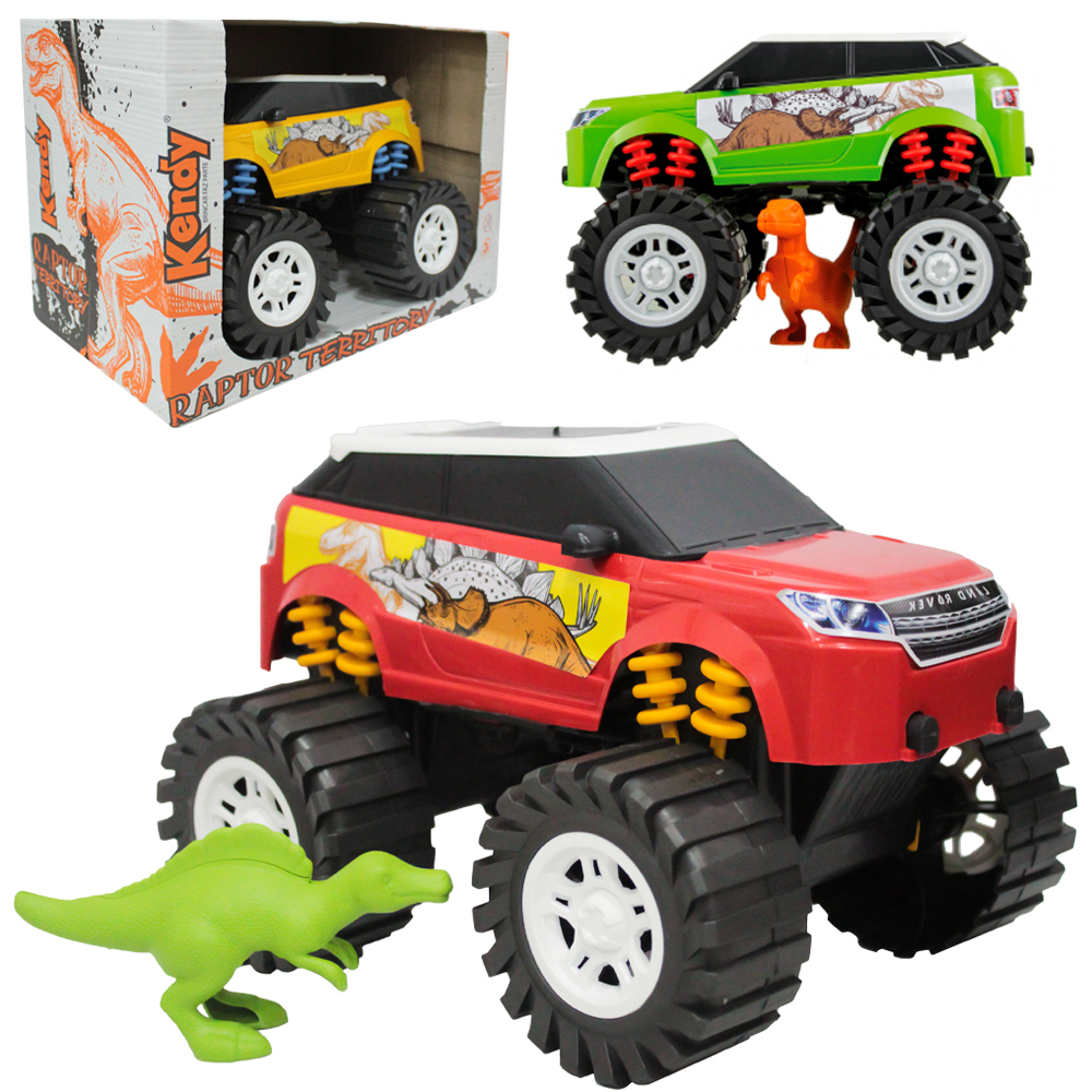 CARRO MONSTER RAPTOR TERRITORY COM DINOSSAURO