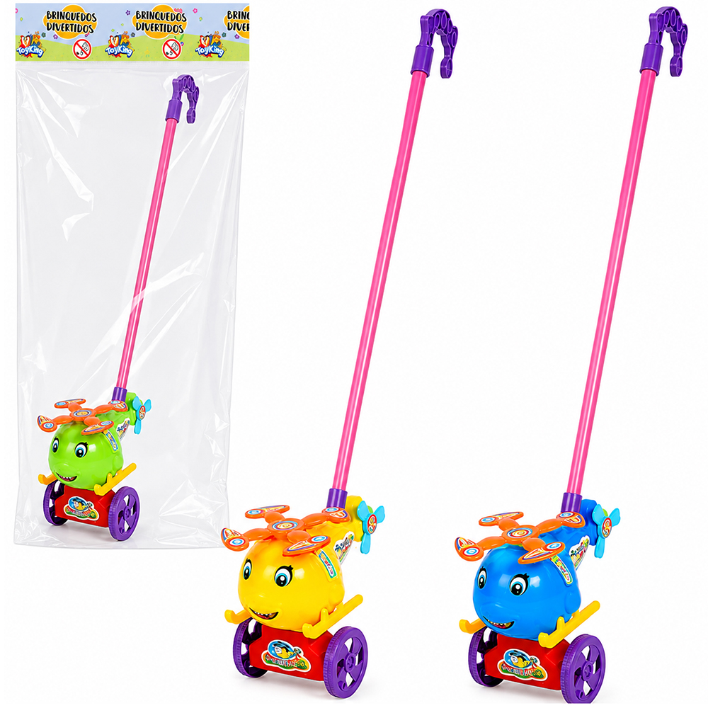 HELICOPTERO BABY DE EMPURRAR COM CABO 50X28X9CM