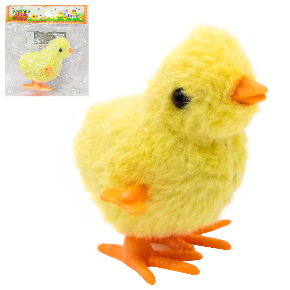 PINTINHO DE PLASTICO / PELUCIA A CORDA GIFT TOYS 8X8X5,5CM
