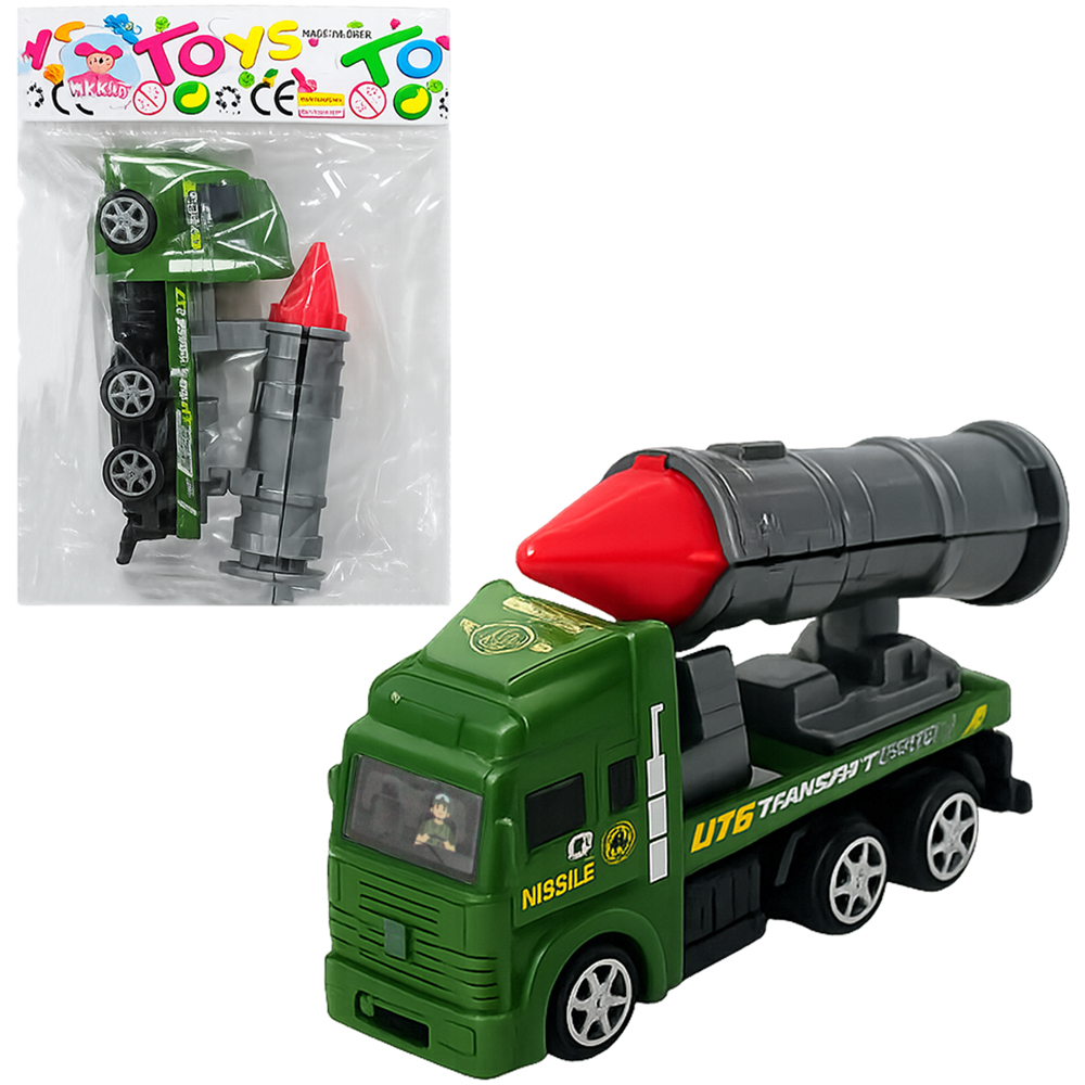 CAMINHAO MILITAR A FRICCAO PULL BACK 13X7X3,5CM 