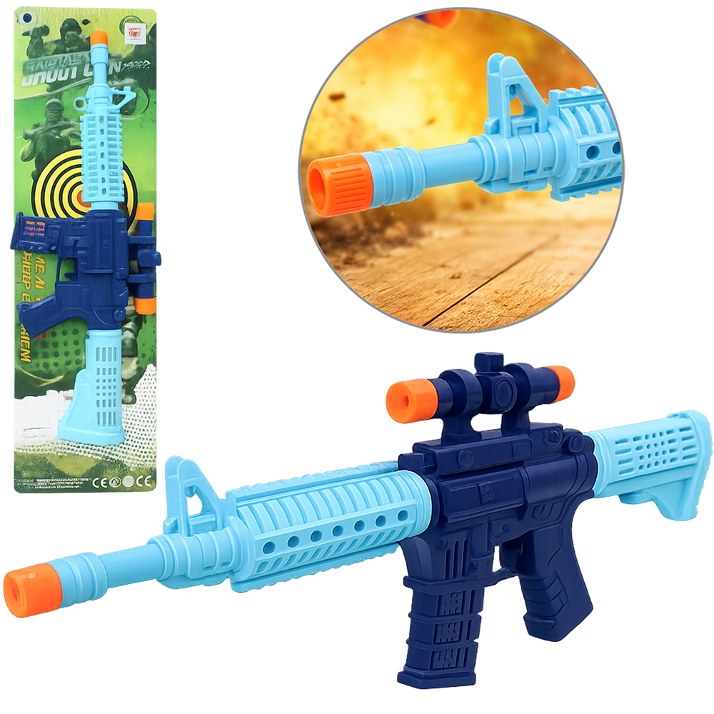 PISTOLA / METRALHADORA SOFT BULLET SHOOT GUN C/SOM E LUZ A PILHA