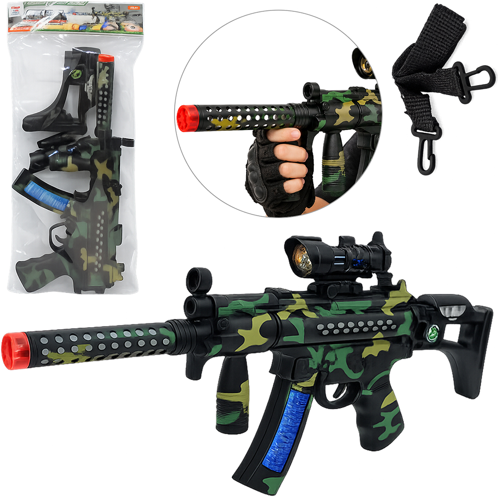 PISTOLA / METRALHADORA SPECIA FORCE COM LASER + SOM E LUZ A PILHA 