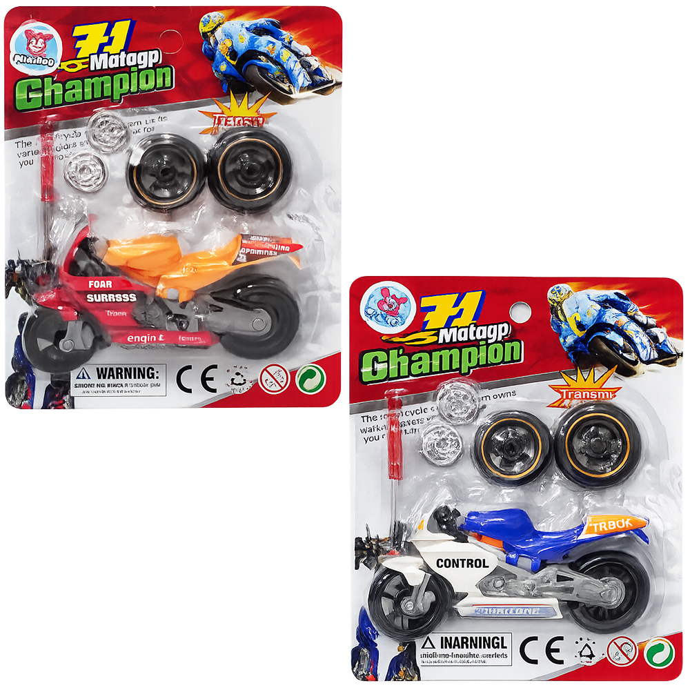 MOTO DE DEDO CHAMPION COM ACESSORIOS 6 PECAS