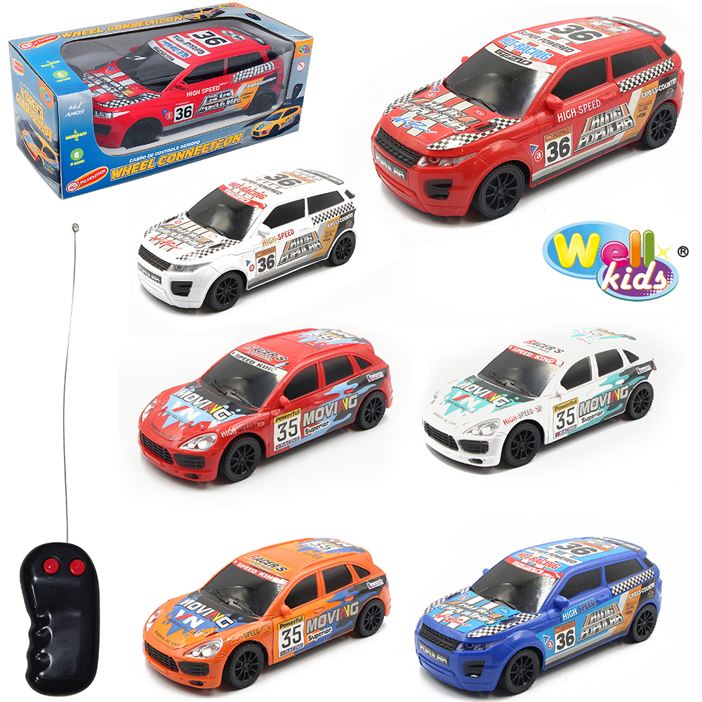 CARRO COM CONTROLE REMOTO SEM FIO WHEEL CONNECTION POSSANTES 3 FUNCOES A PILHA 