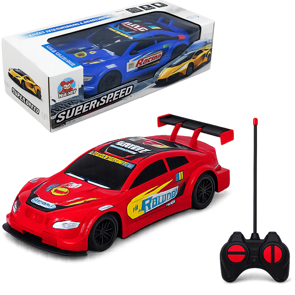 CARRO COM CONTROLE REMOTO SEM FIO SUPER SPEED 7 FUNCOES A PILHA