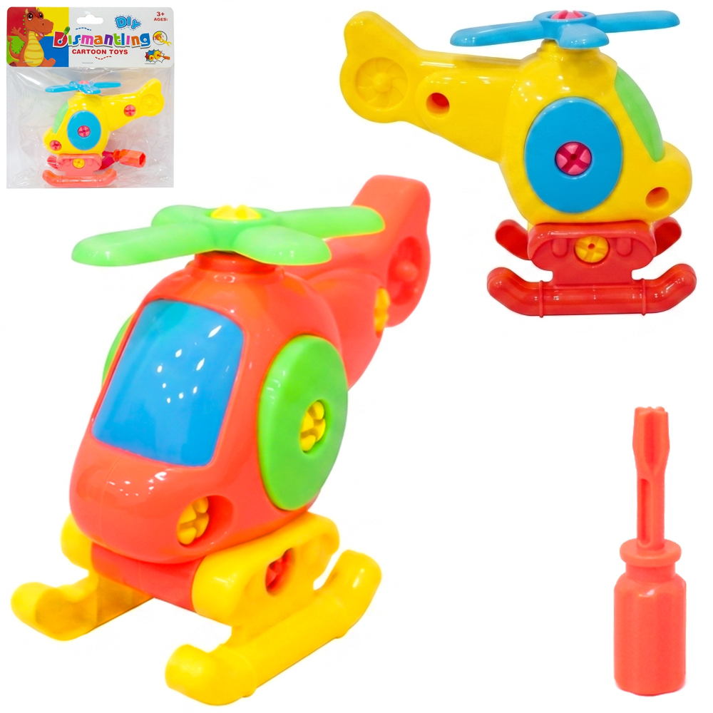 HELICOPTERO MONTA E DESMONTA DIDATICO COM ACESSORIO