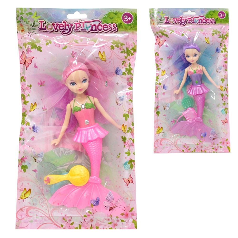 BONECA SEREIA LOVELY PRINCESS COM BOLSA + ESCOVA