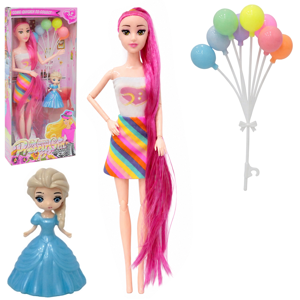 BONECA MODERN PRETTY GIRL MAE E FILHA COM BALAO