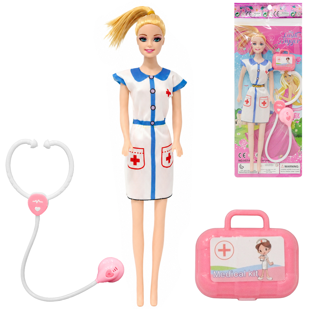 BONECA MY CASTLE IS BIGGER COM ESTETOSCOPIO + ACESSORIO