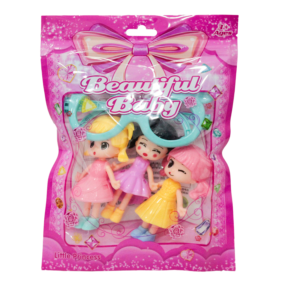 BONECA BEAUTIFUL BABY COM OCULOS 4 PECAS