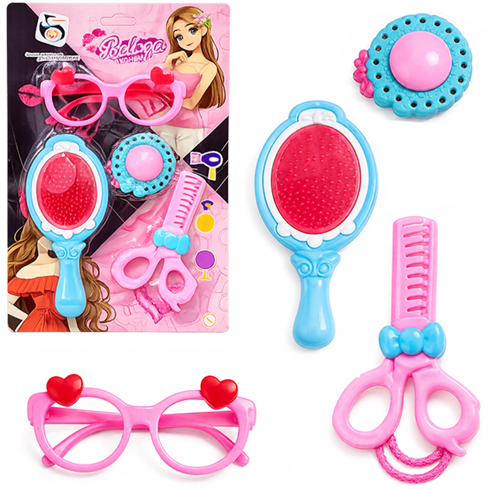 KIT BELEZA INFANTIL COM OCULOS + ESCOVA E ACESSORIOS BELEZA FASHION 4 PECAS