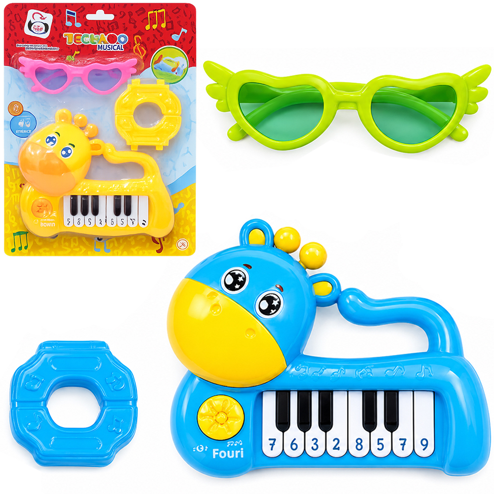 TECLADO / PIANO MUSICAL INFANTIL BICHINHO COM OCULOS A PILHA