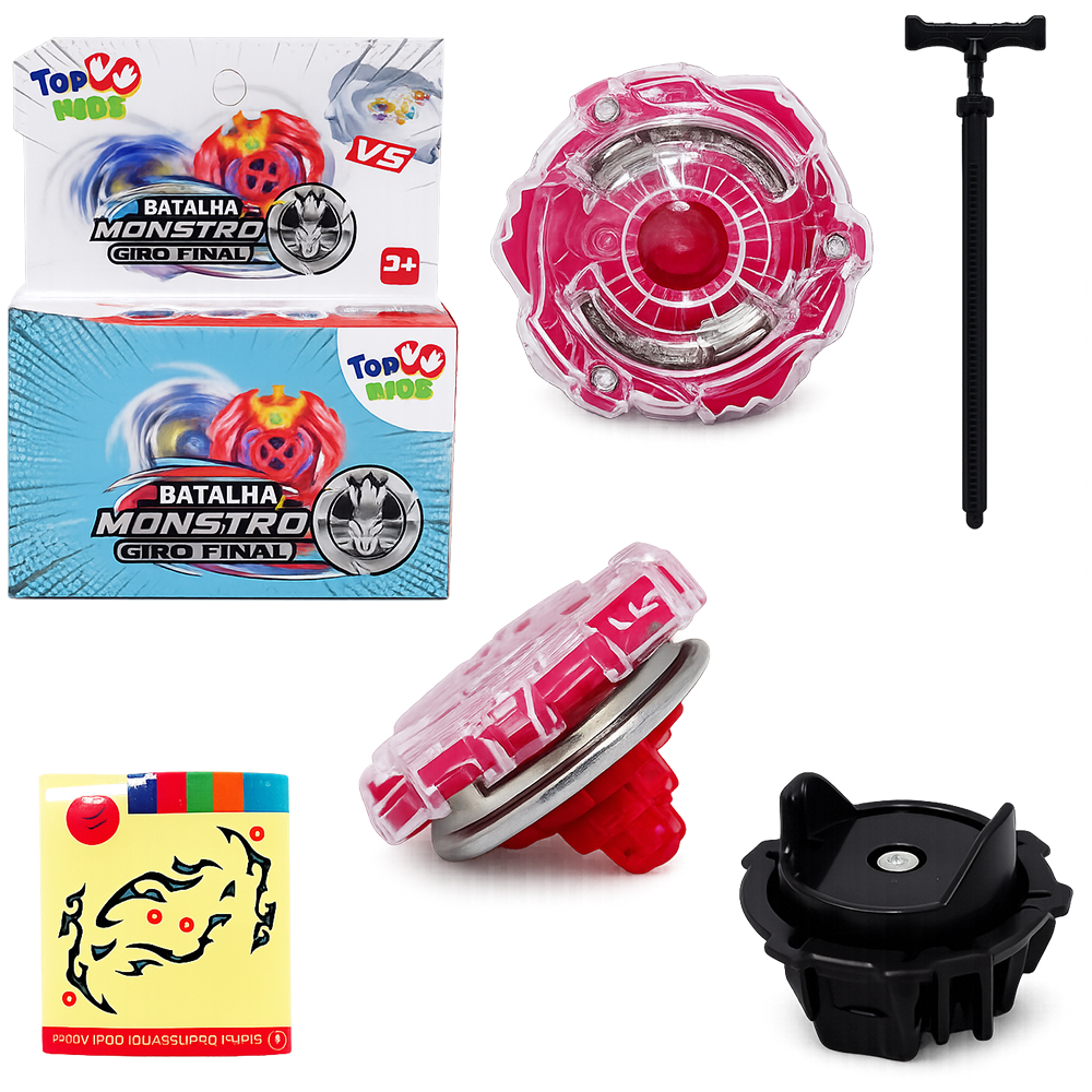 PIAO / BLADE COM LANCADOR BATALHA MONSTRO GIRO FINAL TOP KIDS 3 PECAS