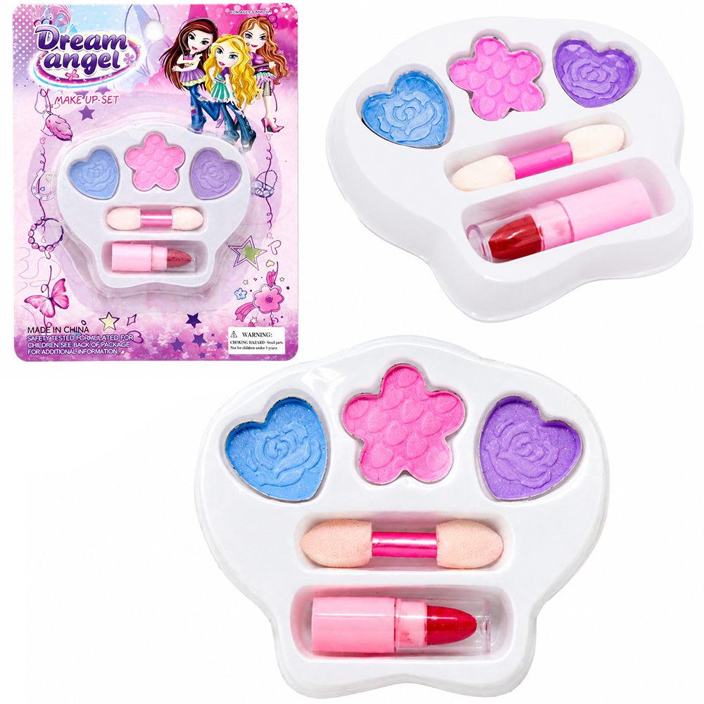 ESTOJO DE MAQUIAGEM COM SOMBRA + BATOM E PINCEL PARA BONECA DREAM ANGEL