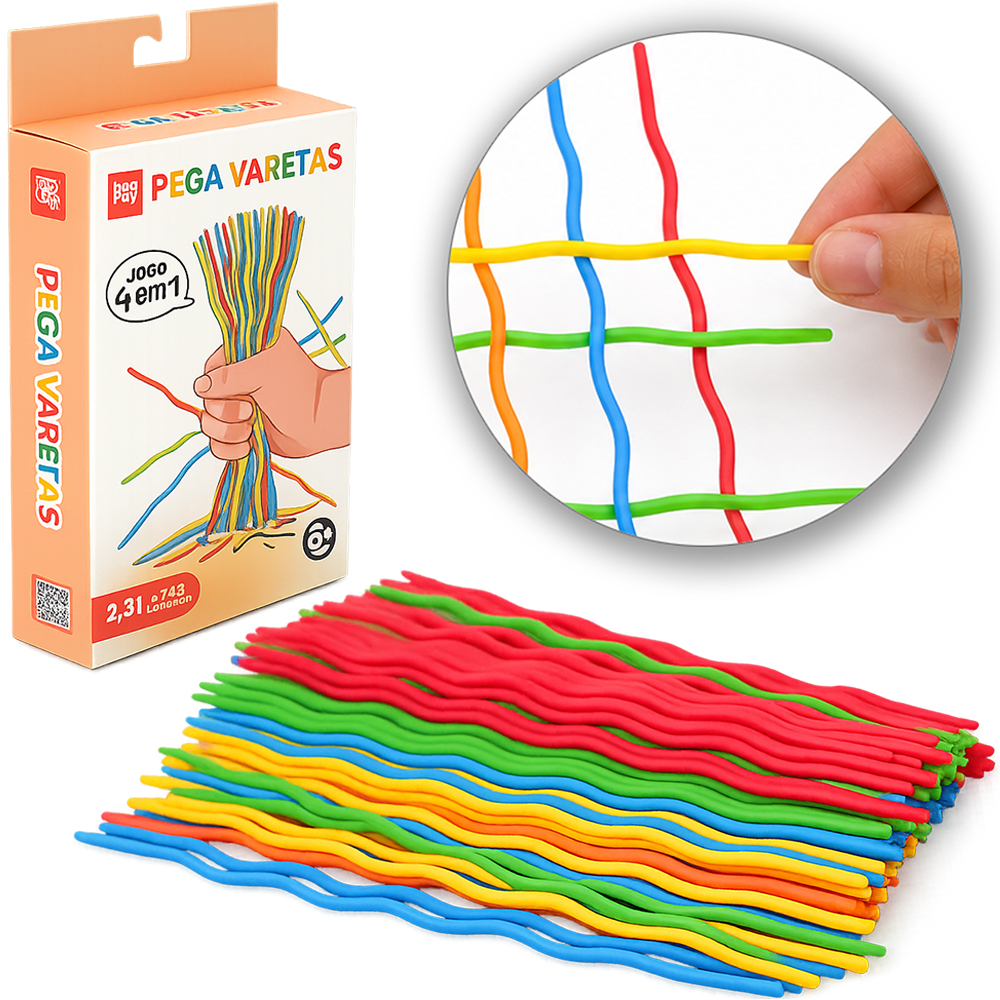 JOGO PEGA VARETAS 4 EM 1 150 PECAS 17CM  