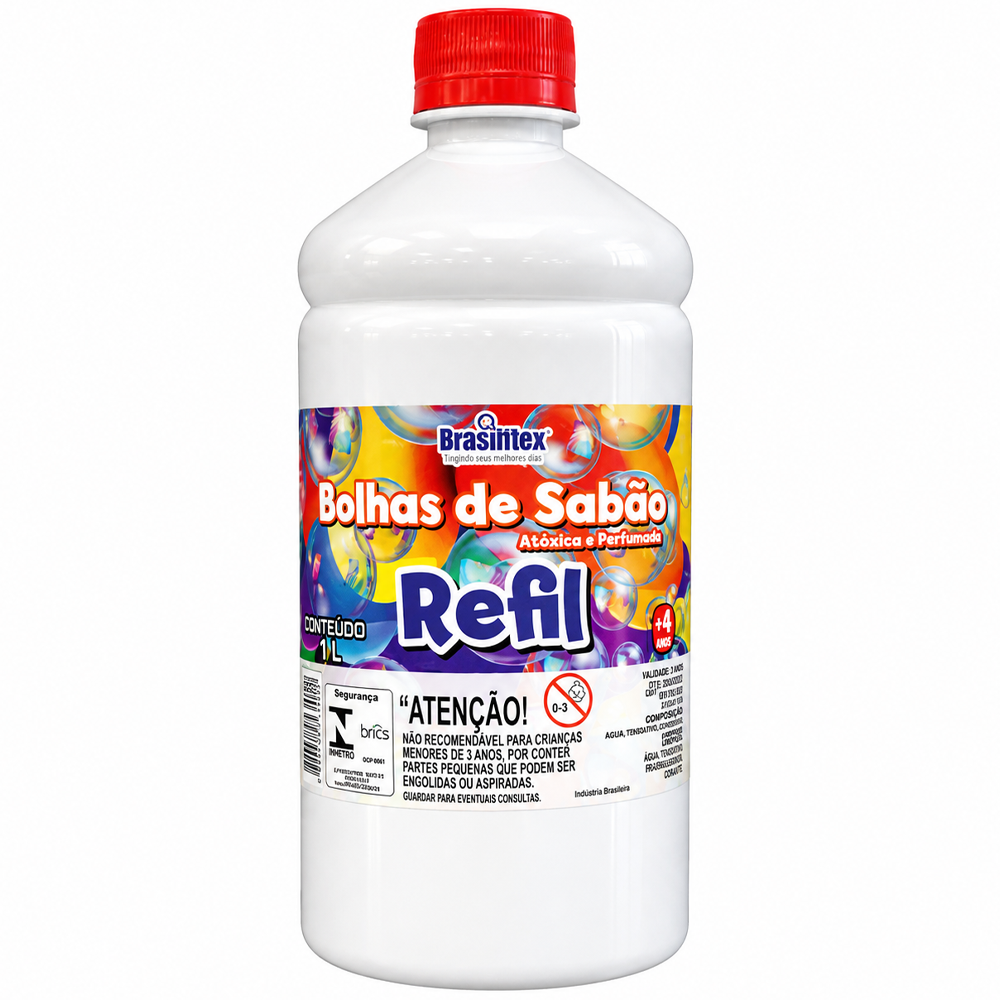 REFIL LIQUIDO PARA BOLHA DE SABAO 1L