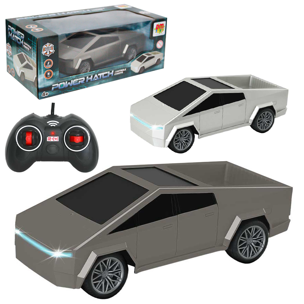 CARRO COM CONTROLE REMOTO SEM FIO CYBER POWER HATCH 7 FUNCOES COM LUZ A PILHA 