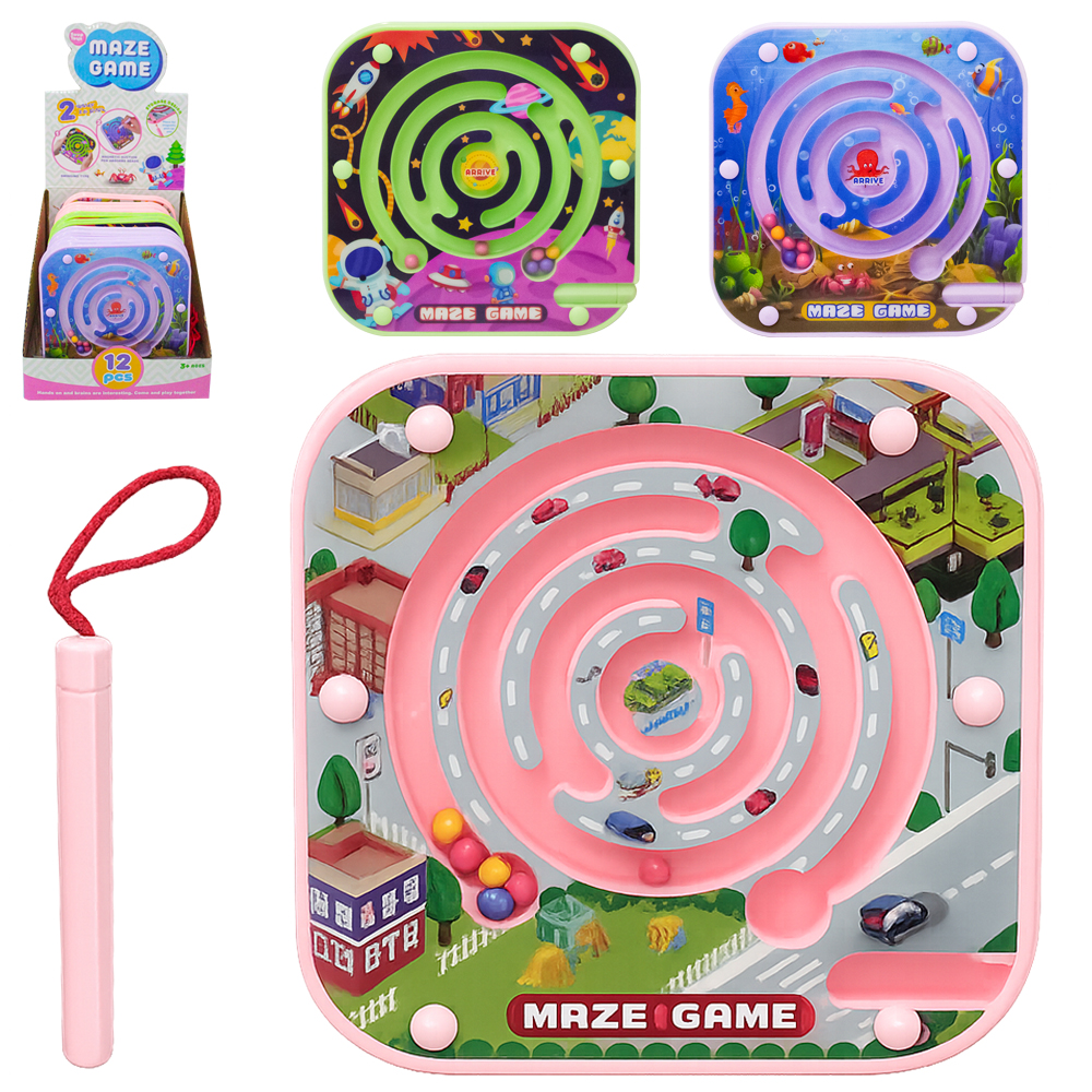 JOGO LABIRINTO MAGNETICO COM CANETA MAZE GAME 13X13CM DP PLAY 