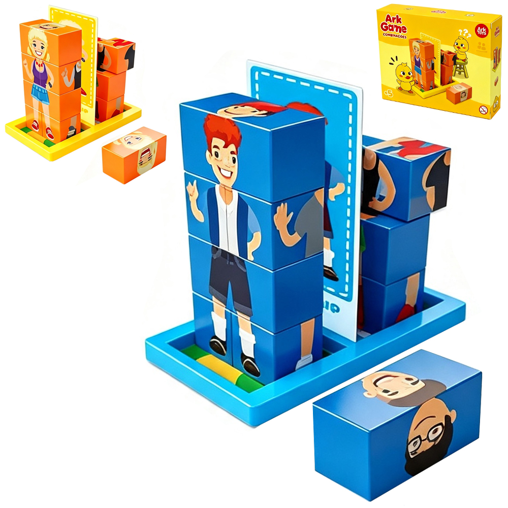 JOGO COMBINACOES EXPRESSOES COM 18 CARTSS + BASE E ACESSORIOS ARK GAME 29 PECAS 