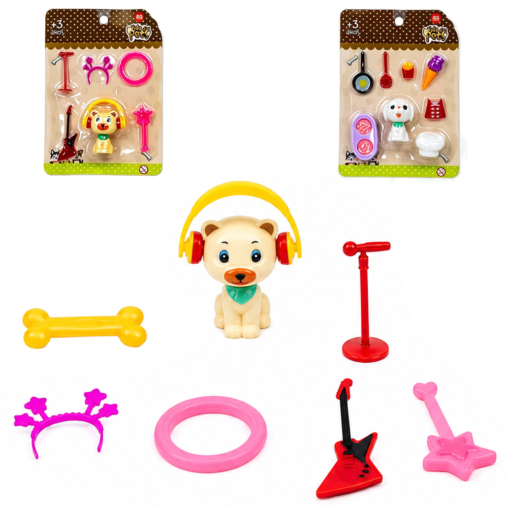 KIT PET COM CACHORRO + ACESSORIOS VIDA DOS PETS 