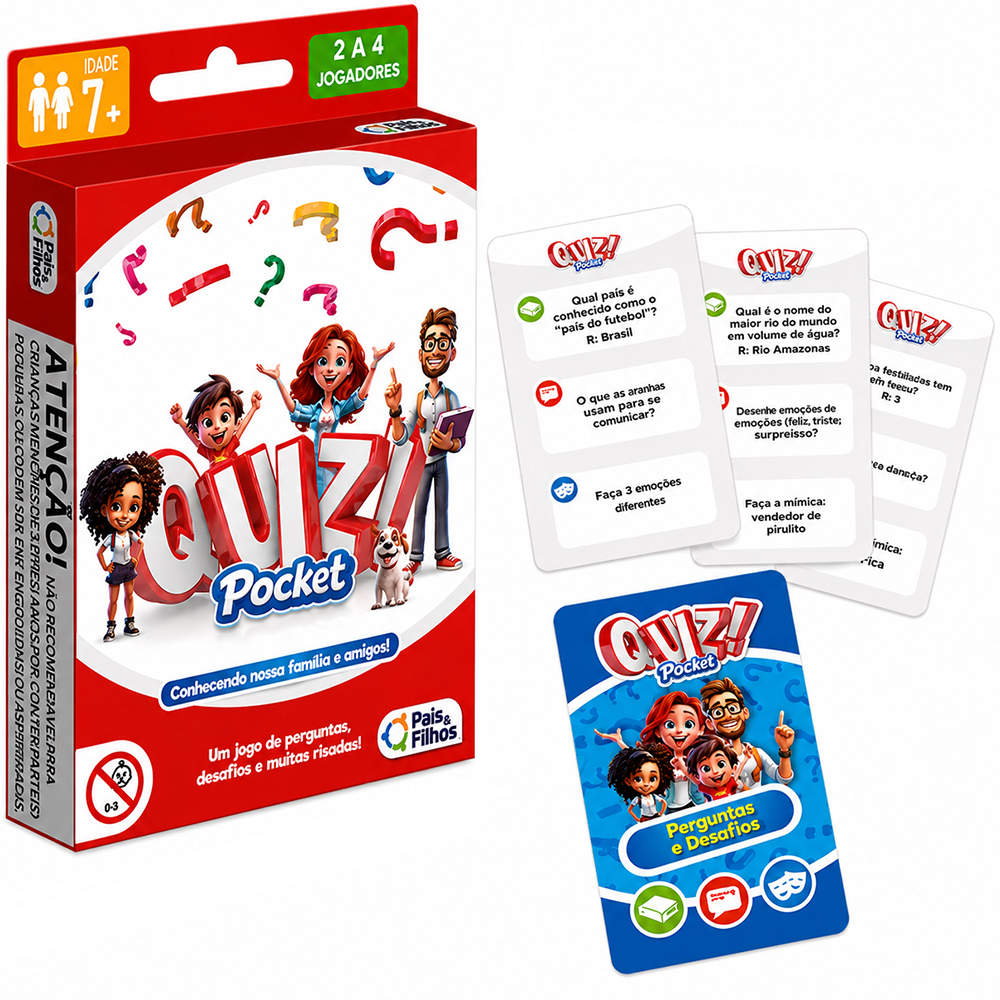 JOGO QUIZ POCKET 55 CARTAS 110 PERGUNTAS