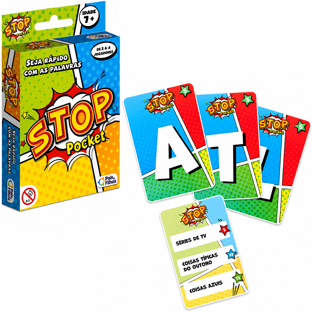 JOGO SEJA RAPIDO COM AS PALAVRAS STOP POCKET 56 CARTAS