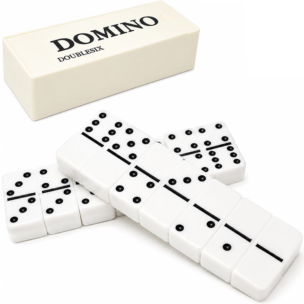 DOMINO TIPO OSSO 40X20X9MM NO ESTOJO DE PLASTICO