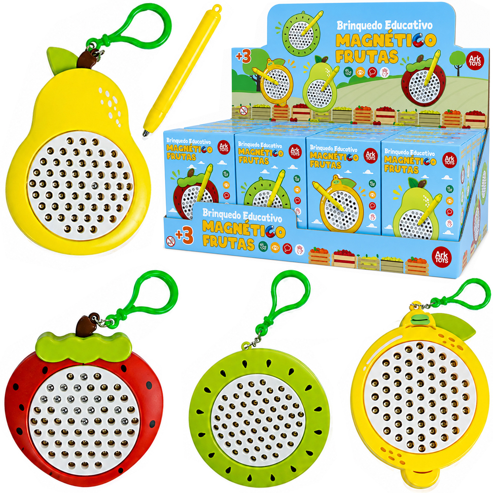 BRINQUEDO EDUCATIVO FRUTAS MAGNETICO COM CANETA ARK GAME DP PLAY